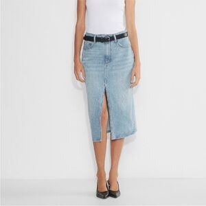 Denim Forum The '90s Halle Denim Skirt